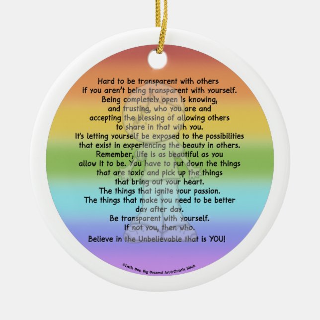 Adorno De Cerámica Ser transparente (Frente)