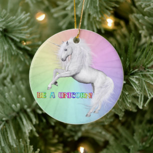 Adorno De Cerámica Ser unicornio