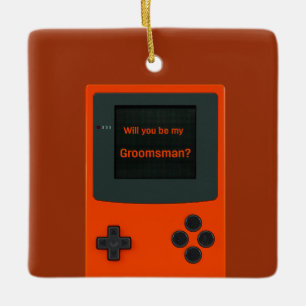 Adorno De Cerámica ¿Serás Mi Juego Electrónico De Mano Para El Hombre