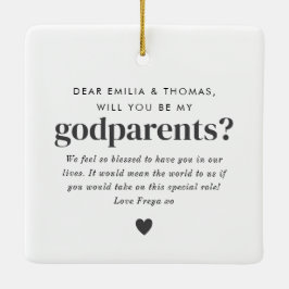 Adorno De Cerámica ¿Serás mi padrino? Foto propuesta