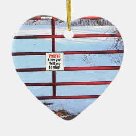 Adorno De Cerámica ¿Serás Mío? Farm Gate Valentine