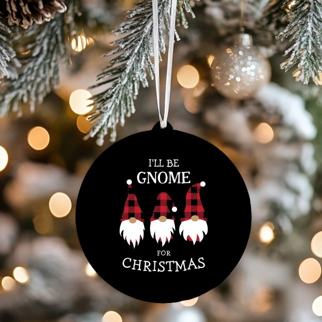 Adorno De Cerámica Seré Gnome para Navidades (I'll be Gnome for Christmas Ornament (front))