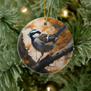Adorno De Cerámica Serenade de un Robin en el Cañón,