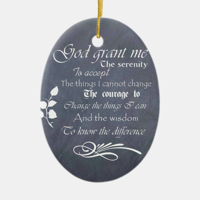 Adorno De Cerámica Serenity Prayer Chalkboard Gifts - cosecha de moda (Frente)