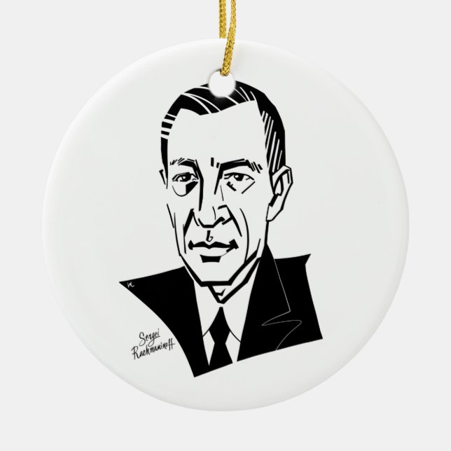 Adorno De Cerámica Sergei Rachmaninoff (Frente)