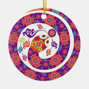 Adorno De Cerámica Serie colorida de serpiente zodiaca china