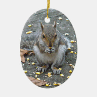 Adorno De Cerámica Serie de Navidades Gray Squirrel