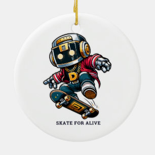 Adorno De Cerámica Serie de Skate al Estilo Callejero
