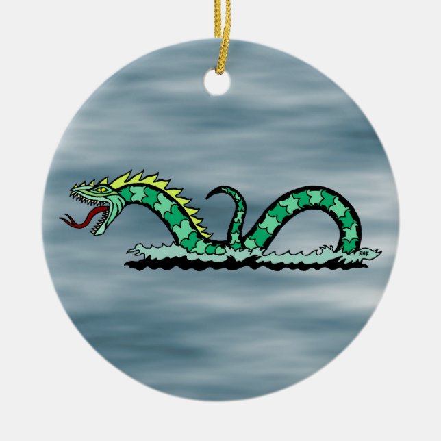 Adorno De Cerámica Serpente marino (Frente)