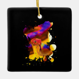 Adorno De Cerámica Serpiente colorida