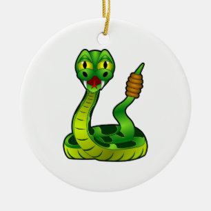 Adorno De Cerámica Serpiente de cascabel