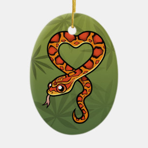 Adorno De Cerámica Serpiente de Dibujos Animados