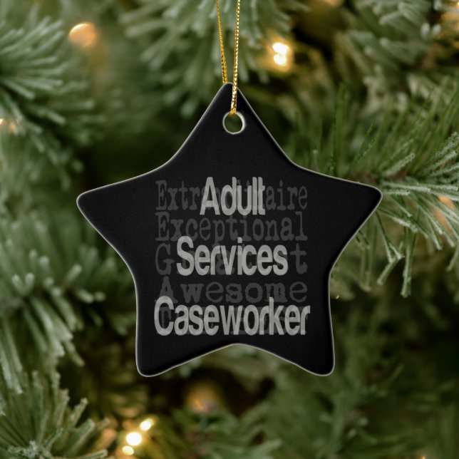 Adorno De Cerámica Servicios para adultos Caseworker Extraordinaire (Árbol)