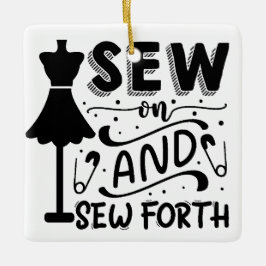 Adorno De Cerámica Sew and Sew Forth
