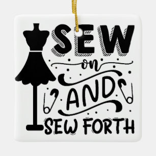Adorno De Cerámica Sew and Sew Forth