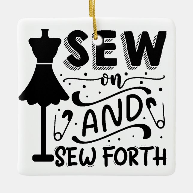 Adorno De Cerámica Sew and Sew Forth (Anverso)
