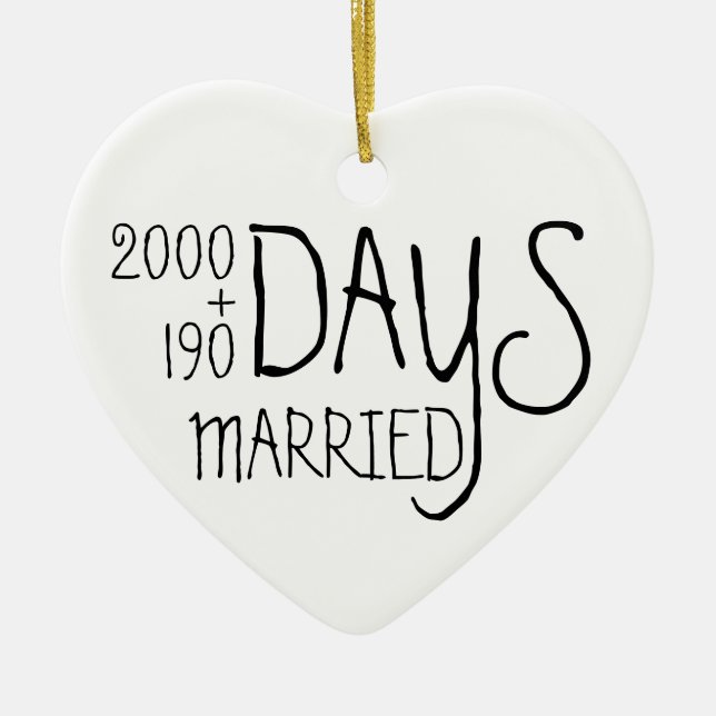 Adorno De Cerámica Sexto aniversario seis años esposa casada (Frente)