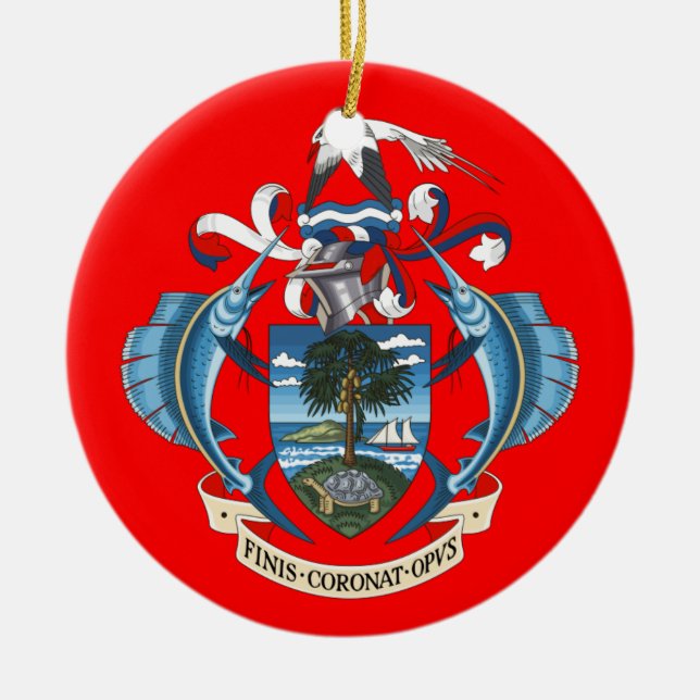 Adorno De Cerámica SEYCHELLES*- ornamento/Seychelles Ornement (Frente)