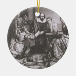 Adorno De Cerámica Shakespeare con su familia, en Stratford, Recitin