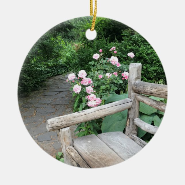 Adorno De Cerámica Shakespeare Garden Rosas Central Park NYC (Frente)