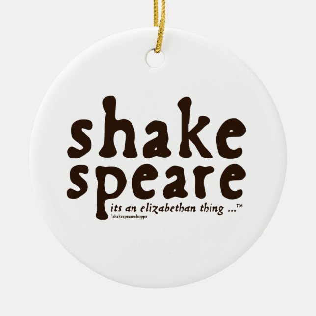 Adorno De Cerámica Shakespeare - su una cosa isabelina (Frente)