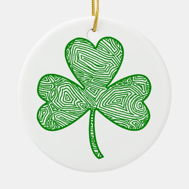 Adorno De Cerámica Shamrock (Frente)