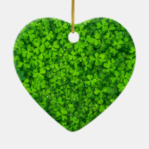 Adorno De Cerámica Shamrock Clovers Green Irish Symbol Irlanda