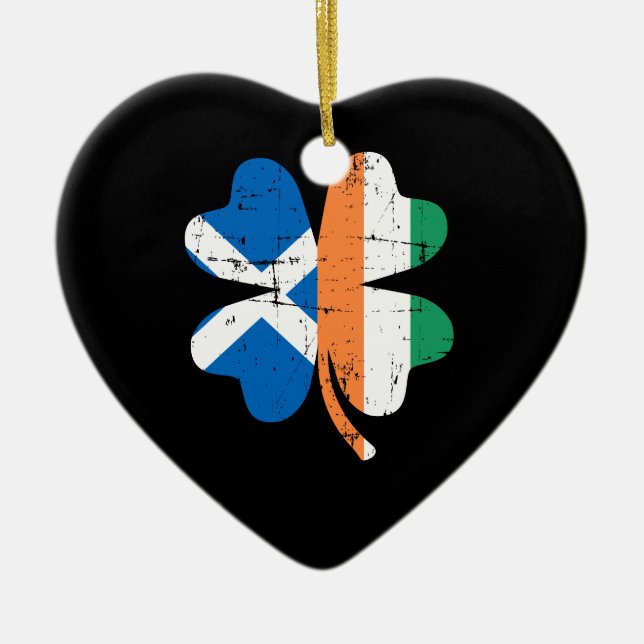 Adorno De Cerámica Shamrock Irlanda Escocia (Frente)