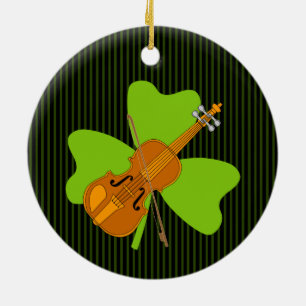 Adorno De Cerámica Shamrock Violin