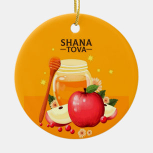 Adorno De Cerámica Shana Tova - Feliz Día de Navidad