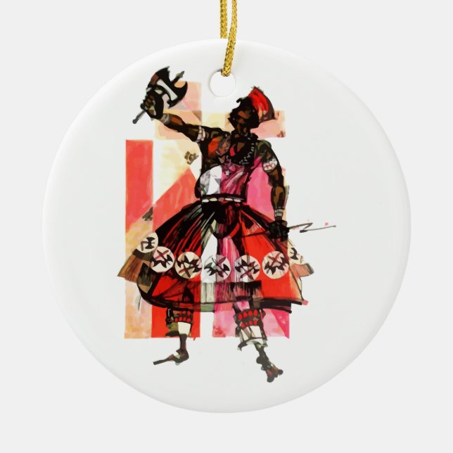 Adorno De Cerámica Shango orisha (Frente)