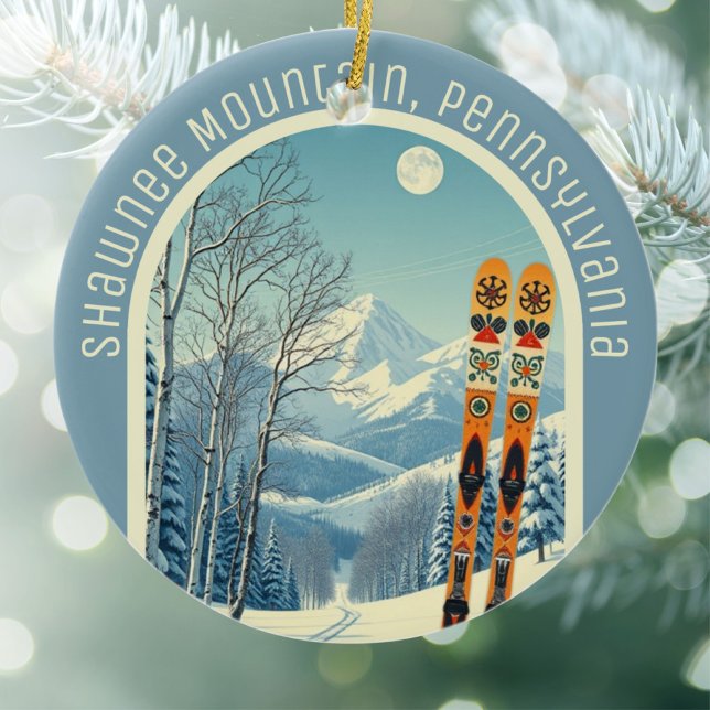 Adorno De Cerámica Shawnee Mountain Pennsylvania ski souvenir  (Subido por el creador)