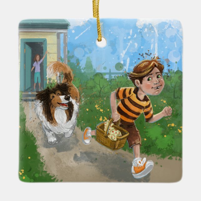 Adorno De Cerámica Sheldon y Davie Adventure (Anverso)