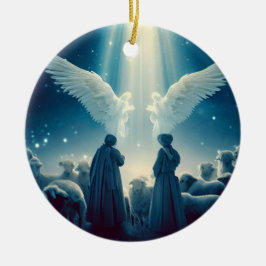 Adorno De Cerámica Shepard observa Navidades