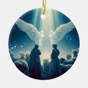 Adorno De Cerámica Shepard observa Navidades