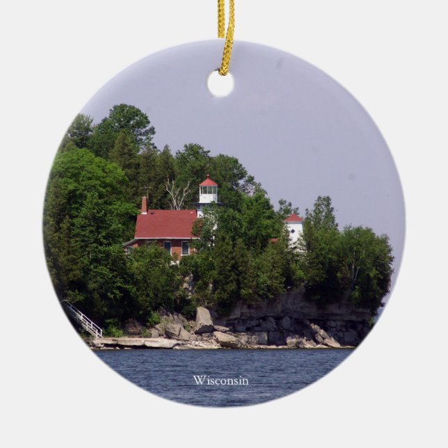 Adorno De Cerámica Sherwood Point Lighthouse 2 sided ornament (Frente)