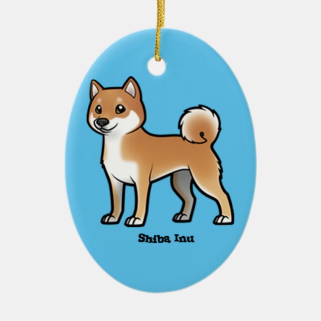 Adorno De Cerámica shiba inu (Frente)