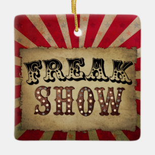 Adorno De Cerámica Show de Freak Poster de circo retro