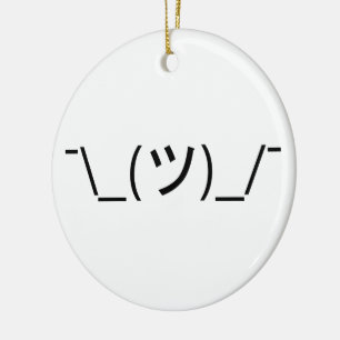 Adorno De Cerámica Shrug Emoticon ¯\_(ツ)_/¯ Japanese Kaomoji