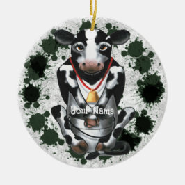 Adorno De Cerámica Shy Cow