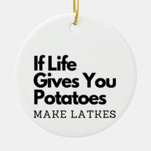 Adorno De Cerámica Si la vida te da papas, ponte freno