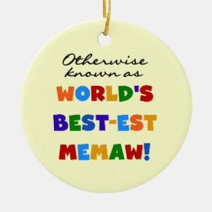 Adorno De Cerámica Si no conocido como camisetas del Mejor-est Memaw