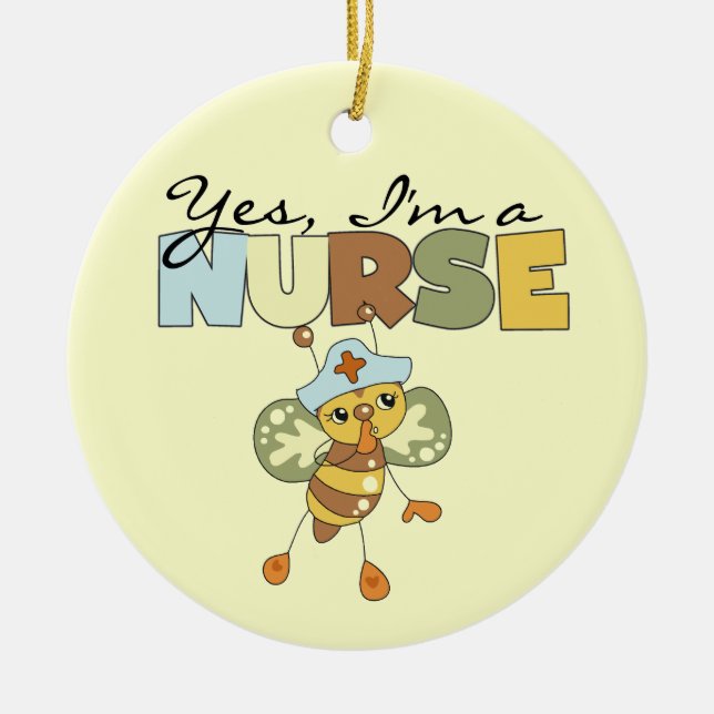 Adorno De Cerámica SÍ, soy enfermera camisetas y regalos (Frente)