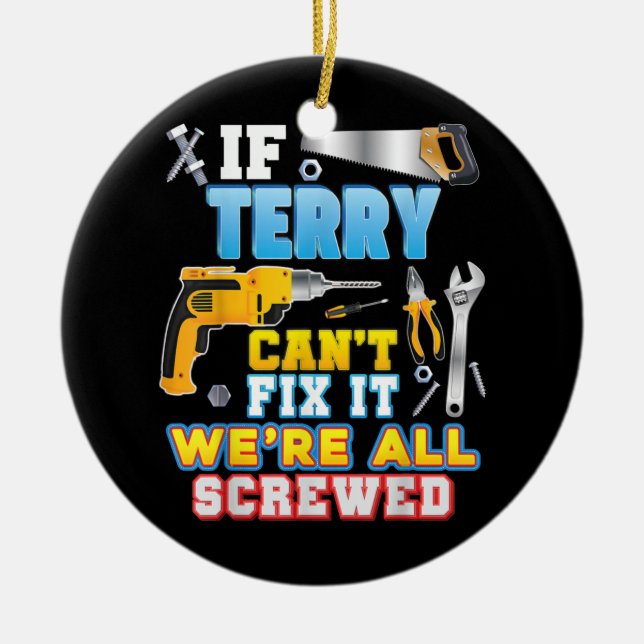 Adorno De Cerámica Si Terry no puede arreglarlo, todos estamos jodido (Frente)