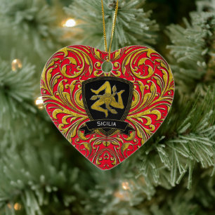 Adorno De Cerámica Sicilia Keepsake Corazón de Heirloom
