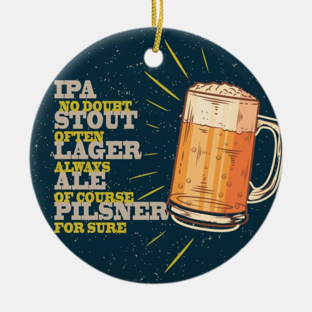 Adorno De Cerámica Siempre Cerveza (Frente)