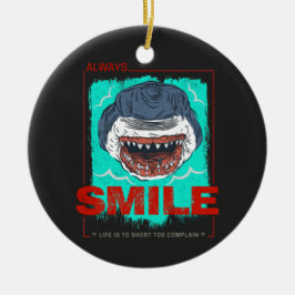 Adorno De Cerámica Siempre sonríe tiburón gracioso solo para un chica