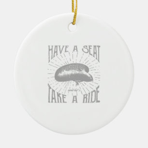 Adorno De Cerámica siéntate y vamos a dar un paseo.