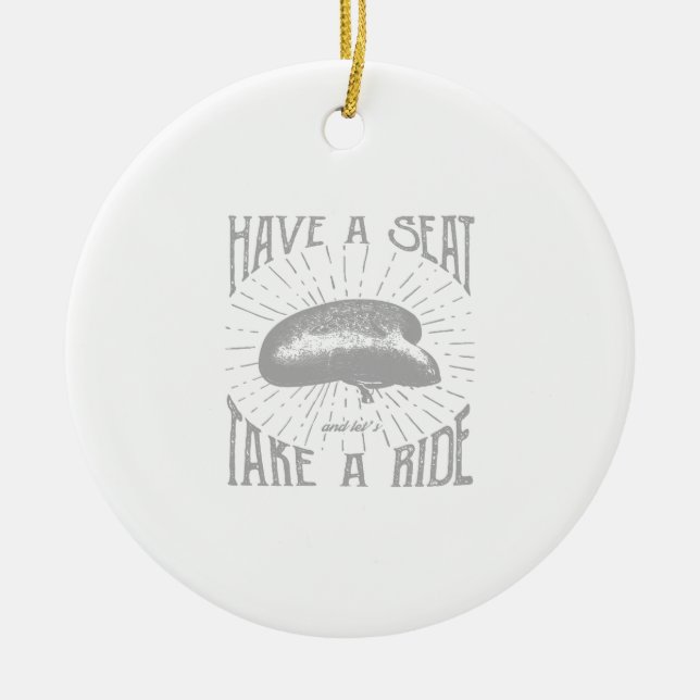 Adorno De Cerámica siéntate y vamos a dar un paseo. (Frente)