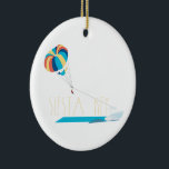 Adorno De Cerámica Siesta Key Beach Parasailing<br><div class="desc">El ritmo de la caída libre es diferente de cualquier otro sentimiento en el mundo. Haga un regalo perfecto cada vez con este diseño de Siesta Key Parasailing en ropa,  ropa de cama y más para los más aventureros.</div>